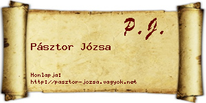 Pásztor Józsa névjegykártya
